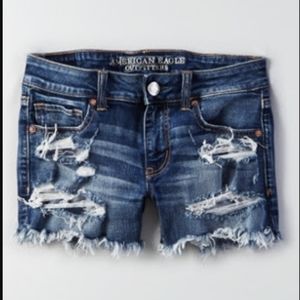 American Eagle Distressed Midi Short